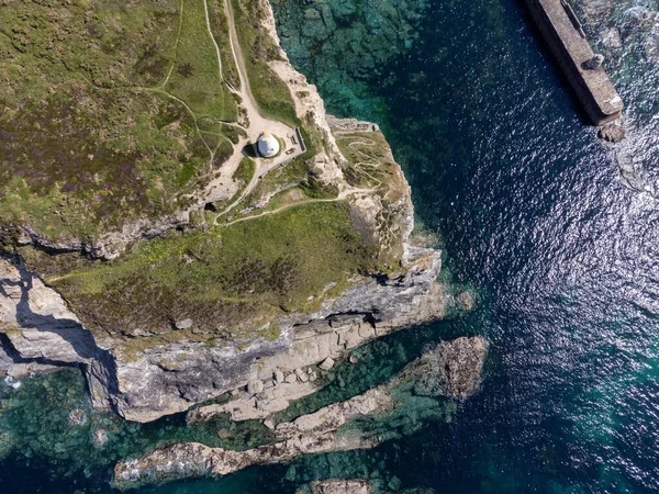 Portreath Desde Aire Cornwall England Drone —  Fotos de Stock