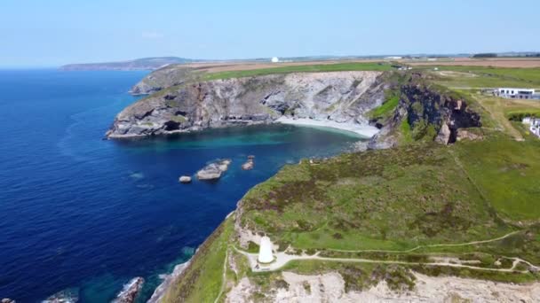 Portreath Cornwall England Air Drone Aerial — Video