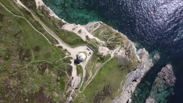 Porteath Cornwall Inglaterra Drone Aéreo — Vídeo de Stock