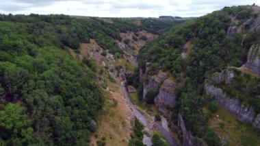 Somerset İngiltere 'nin havadan gelen çedar geçidi insansız hava aracı 