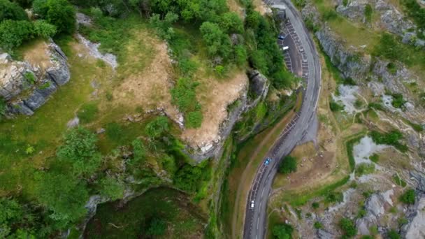Cheddar Φαράγγι Somerset Αγγλία Από Την Εναέρια Drone Εναέρια — Αρχείο Βίντεο
