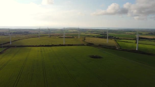 Turbinas Eólicas Cornwall England — Vídeos de Stock