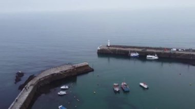 İngiltere 'deki hava aracından Mevagissey Limanı. 