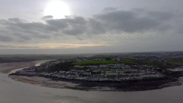 Widok Lotu Ptaka Appledore Devon Anglia Drone — Wideo stockowe