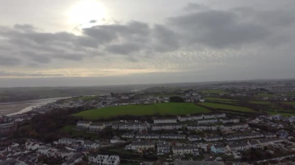 Widok Lotu Ptaka Appledore Devon Anglia Drone — Wideo stockowe