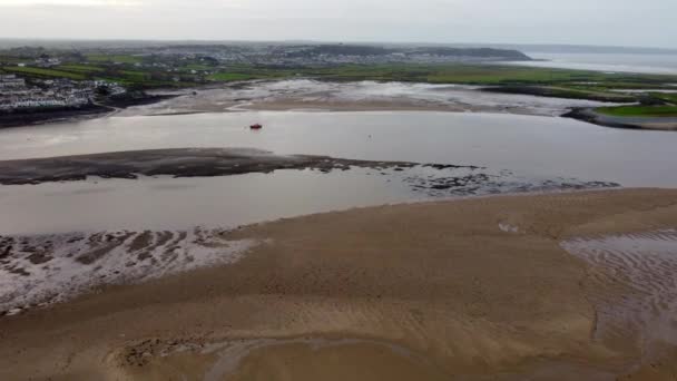 Appledore Estuario Circostante Dal Drone Aereo Devon Inghilterra — Video Stock