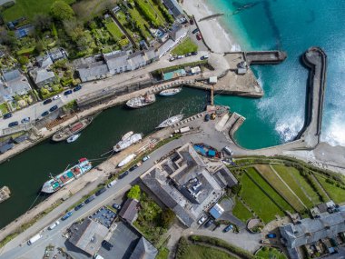 Charlestown Limanı, İngiltere 'deki hava aracı Cornwall' dan. 