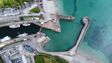 Charlestown Limanı, İngiltere 'deki hava aracı Cornwall' dan. 
