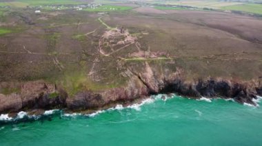 Havadaki Wheal Coates Cornwall Birleşik İnsansız Hava Aracı 