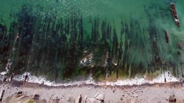 Sandymouth hangarı, hava aracı Cornwall İngiltere 'den. 