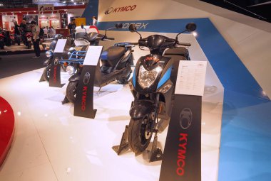 EICMA 'da ortaya çıkan motosiklet ve aksesuarlar, uluslararası motosiklet sergisi, Lombardy, İtalya