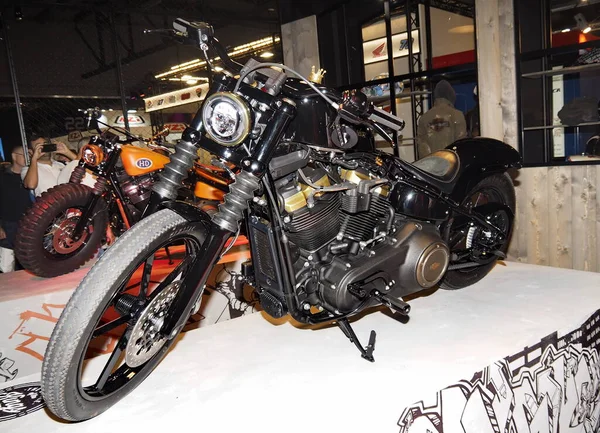 Motorbike Accessories Exposed Eicma International Motorcycle Exhibition Lombardy Italy — Fotografia de Stock