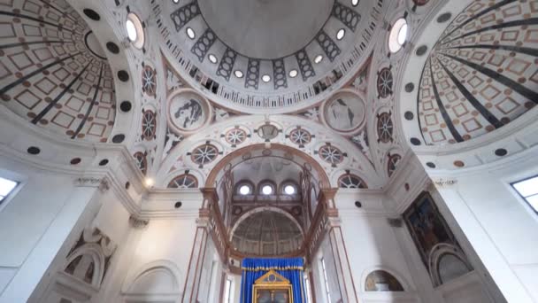Internal Church Santa Maria Delle Grazie Architecture Art Works Lombardy — Αρχείο Βίντεο