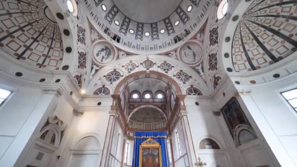 Santa Maria Delle Grazie Belső Temploma Építészet Műalkotások Lombardy Olaszország — Stock videók