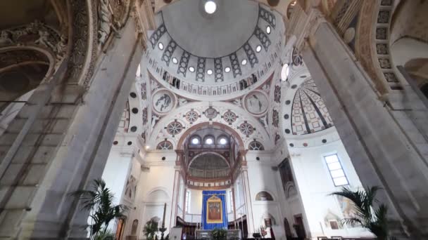 Internal Church Santa Maria Delle Grazie Architecture Art Works Lombardy — Stock Video