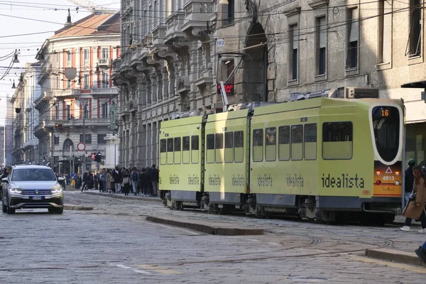 Historische Straßenbahn Mailand Mailänder Transportsystem Befördert Täglich Millionen Passagiere — Stockfoto