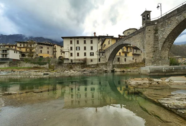 stock image  San Giovanni Bianco, little town in Val Brembana valley, Bergamo, Lombardy, Italy