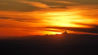 Venedik duvarlarından gün batımı, Bergamo, İtalya