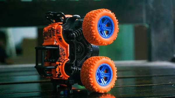 Monsterbil Leksak Med Distinkta Stora Hjul Denna Bil Kan Köra — Stockfoto