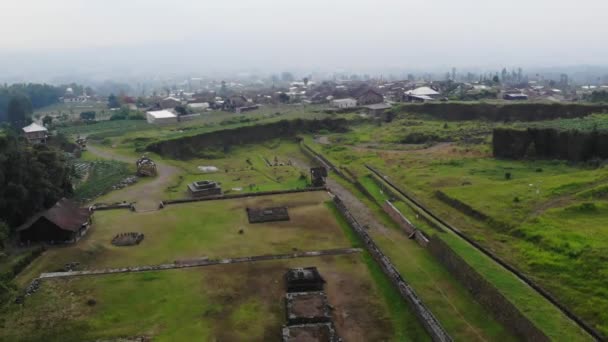 Безпілотне Відео Місцевості Ліянган Історичного Місця Колишнього Поселення Стародавнього Королівства — стокове відео