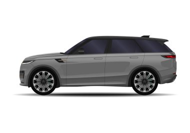 Gerçekçi bir SUV arabası. yan görünüm