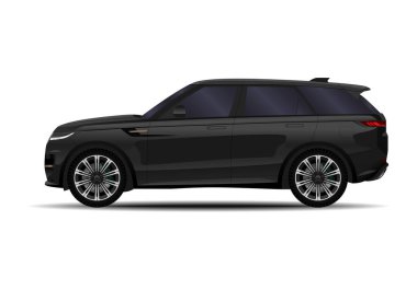 realistic SUV car. side view clipart
