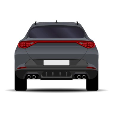 Gerçekçi bir SUV arabası. arka plan.