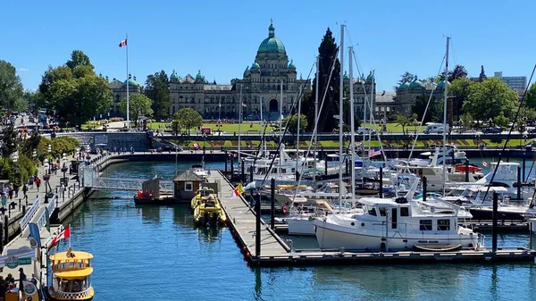 Victoria British Columbia Juni 2022 Stadsgezicht Zeewater Wetgeving Rechtenvrije Stockafbeeldingen