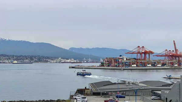 Terminal Del Puerto Marítimo Carga Vancouver — Foto de Stock