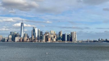 Central Park Manhattan ufuk çizgisi denizi Hudson New York, ABD  