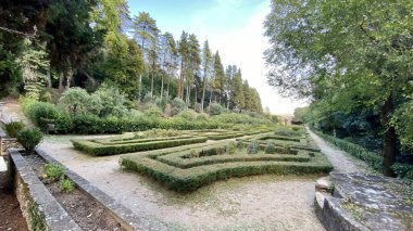 Parktaki labirent Portekiz seyahati 