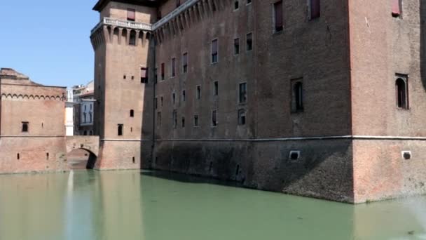 Ferrara Ιταλία Μαΐου 2023 Κάστρο Este Στη Ferrara — Αρχείο Βίντεο