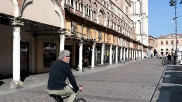 Ferrara Italien Mai 2023 Piazza Delle Erbe Historischen Stadtzentrum Von — Stockvideo