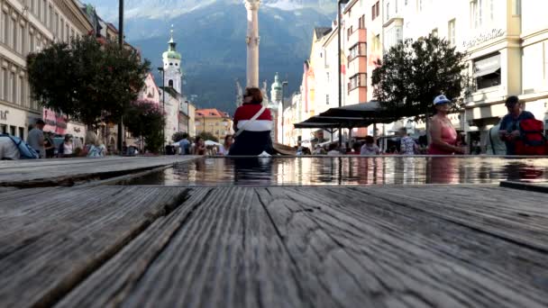 Innsbruck Austria August 2023 Altstadt Square City Center Innsbruck — Stock Video