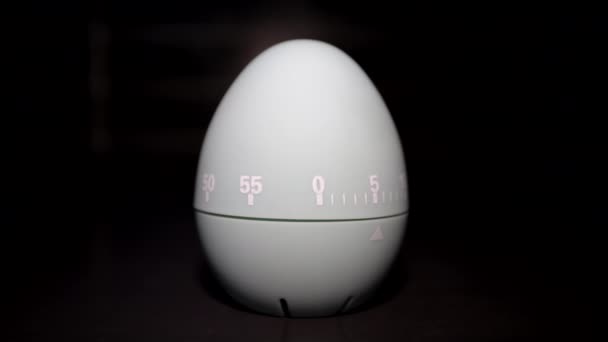 Egg Shaped Kitchen Timer Timelapse — Stock Video
