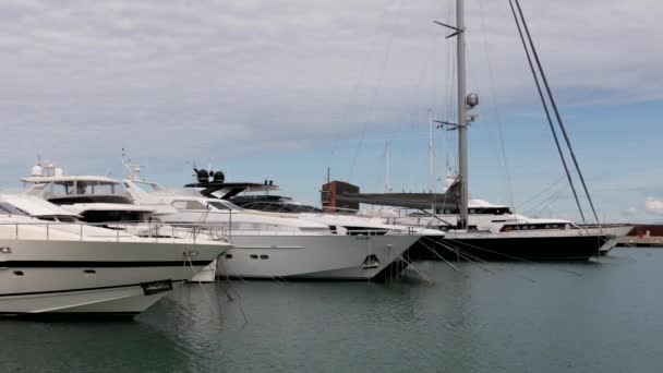 Yacht Pelabuhan Marina Pisa Tuscany Italia — Stok Video