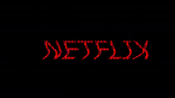 Haziran 2023 Netflix Metni Glitch Etkisinden Doğmuştur Sonra Televizyon Kapanıyor — Stok video