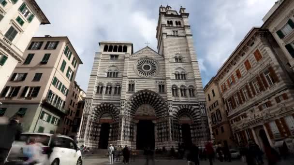 Genova Italia Aprile 2024 Calendario Della Cattedrale San Lorenzo Nel — Video Stock