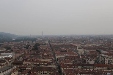 İtalya 'nın Torino kentindeki Köstebek Antonelliana' dan panoramik manzara.