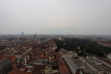 İtalya 'nın Torino kentindeki Köstebek Antonelliana' dan panoramik manzara.