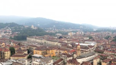 İtalya 'nın Torino kentindeki Köstebek Antonelliana' dan panoramik manzara.