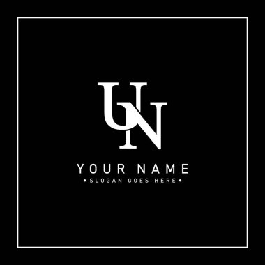 Soyut BM Logosu - Alfabe U ve N için İlk Monogram Şablonu