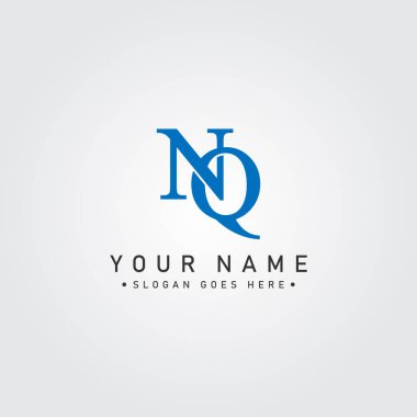 İlk harf NQ logosu için yaratıcı monogram - N & Q alfabesi için en küçük vektör logo şablonu