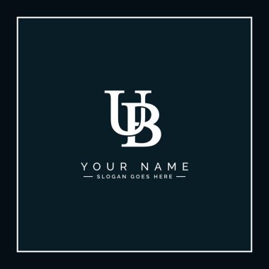 UB Vektör Logo Şablonu - Başlangıç Harfi U ve B Monogramı için Basit Simge