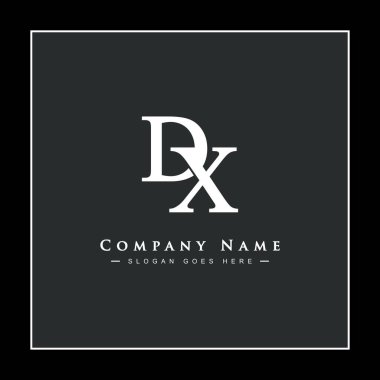 DX Vektör Logo Şablonu - Başlangıç Harfi D ve X Monogram için Basit Simge