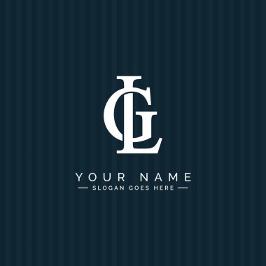 GL ya da LG Vektör Logosu - İşiniz için G ve L harfi için Zarif Monogram Şablonu
