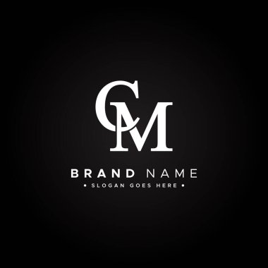 CM Minimal Vektör Logosu - Monogram C ve M için Basit İş Logosu