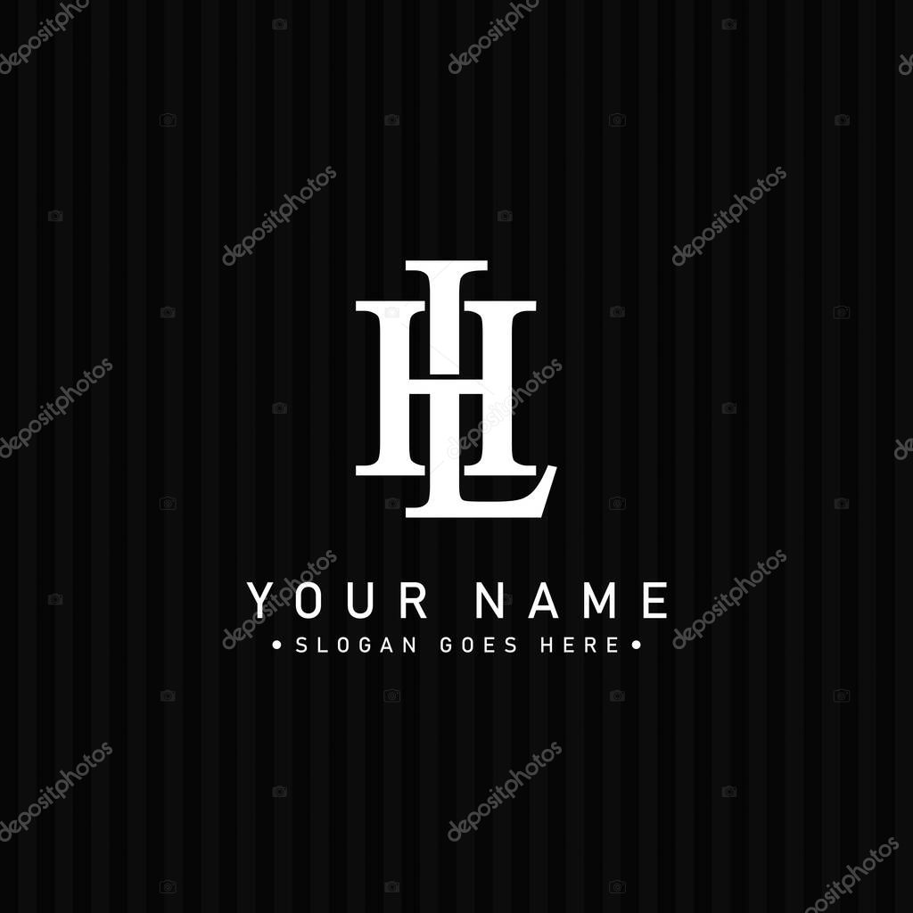 Creative Logo for Initials HL or LH in Monogram Style - Vector Template for Initial Letter H and L