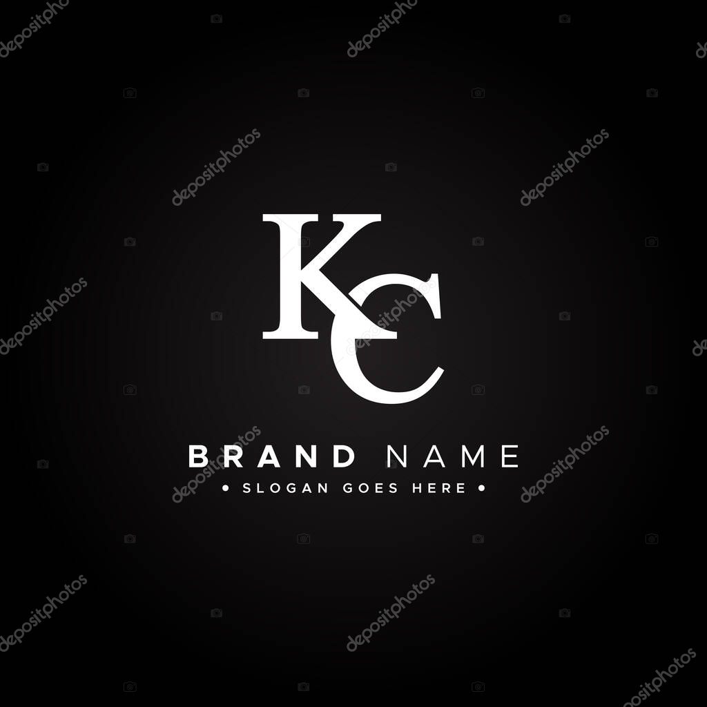 Vector Template for Initial Letter KC Logo - Elegant Monogram Logo for Alphabet K and C