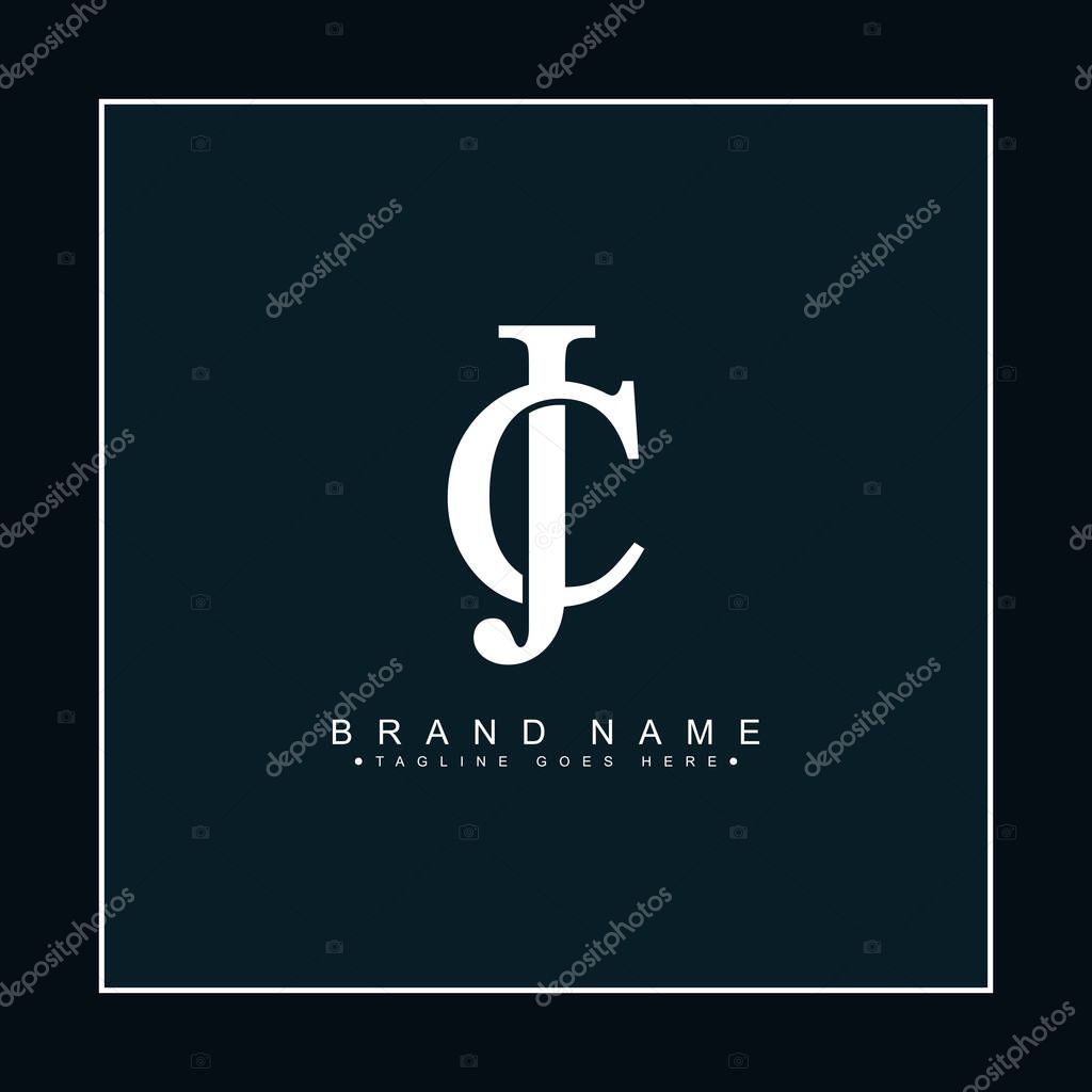 Abstract Letter CJ or JC Logo - Initial Monogram Template for Alphabet C and J